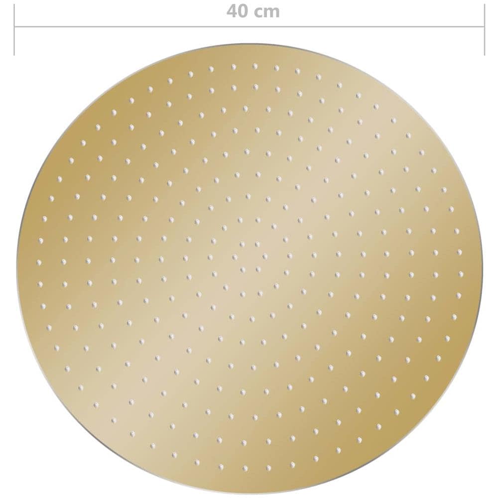 Testa Doccia A Pioggia In Acciaio Inox 40 Cm Rotonda Oro - Foto 7