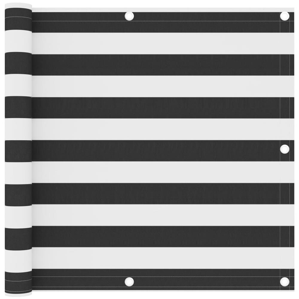 Paravento Balcone Antracite e Bianco 90x400cm in Tessuto Oxford - Foto 1