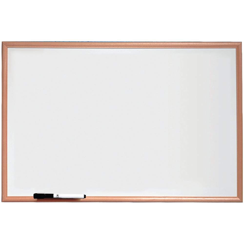 Nobo Lavagna bianca non magnetica in melamina Basic 600x400 con bordo in pino - Foto 1