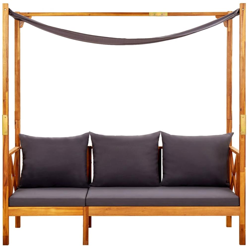 Panchina Da Giardino Con Baldacchino Legno Massello Di Acacia - Foto 3