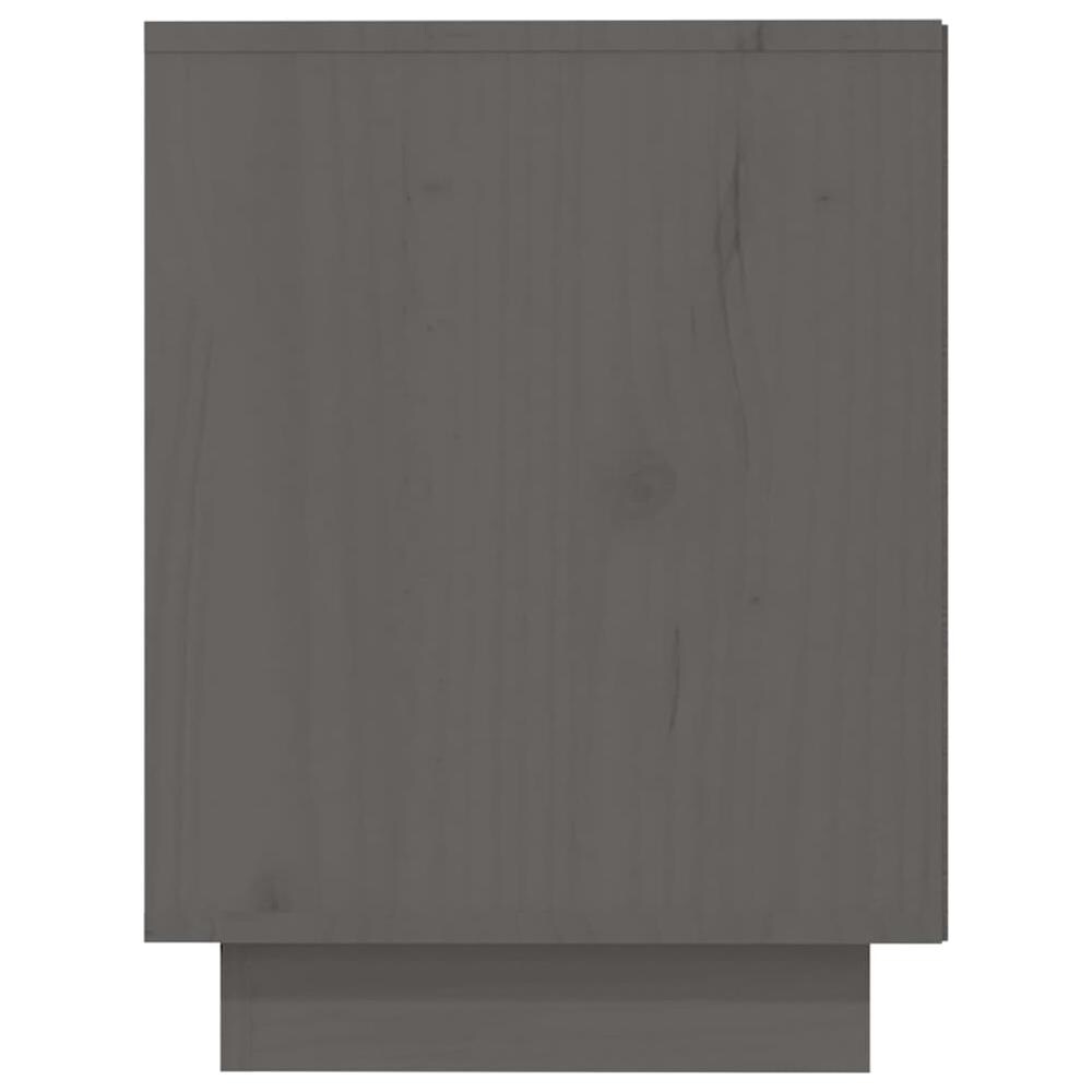 Scarpiera Grigia 110x34x45 Cm In Legno Massello Di Pino - Foto 2