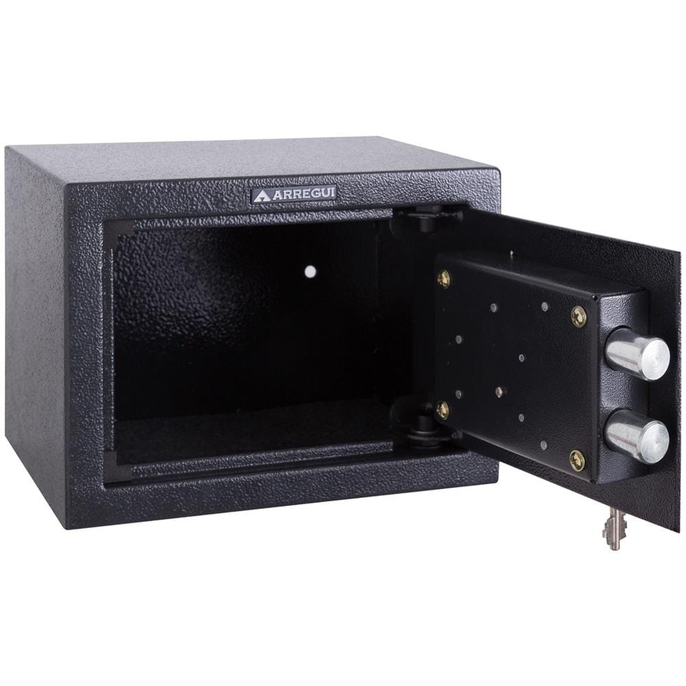 Class T17k Cassaforte In Acciaio Con Serratura A Chiave, Cassaforte A Mobile Per Abitazioni, Facile Da Usare E Installare, 17 X 23 X 17 Cm, 4 L - Foto 3