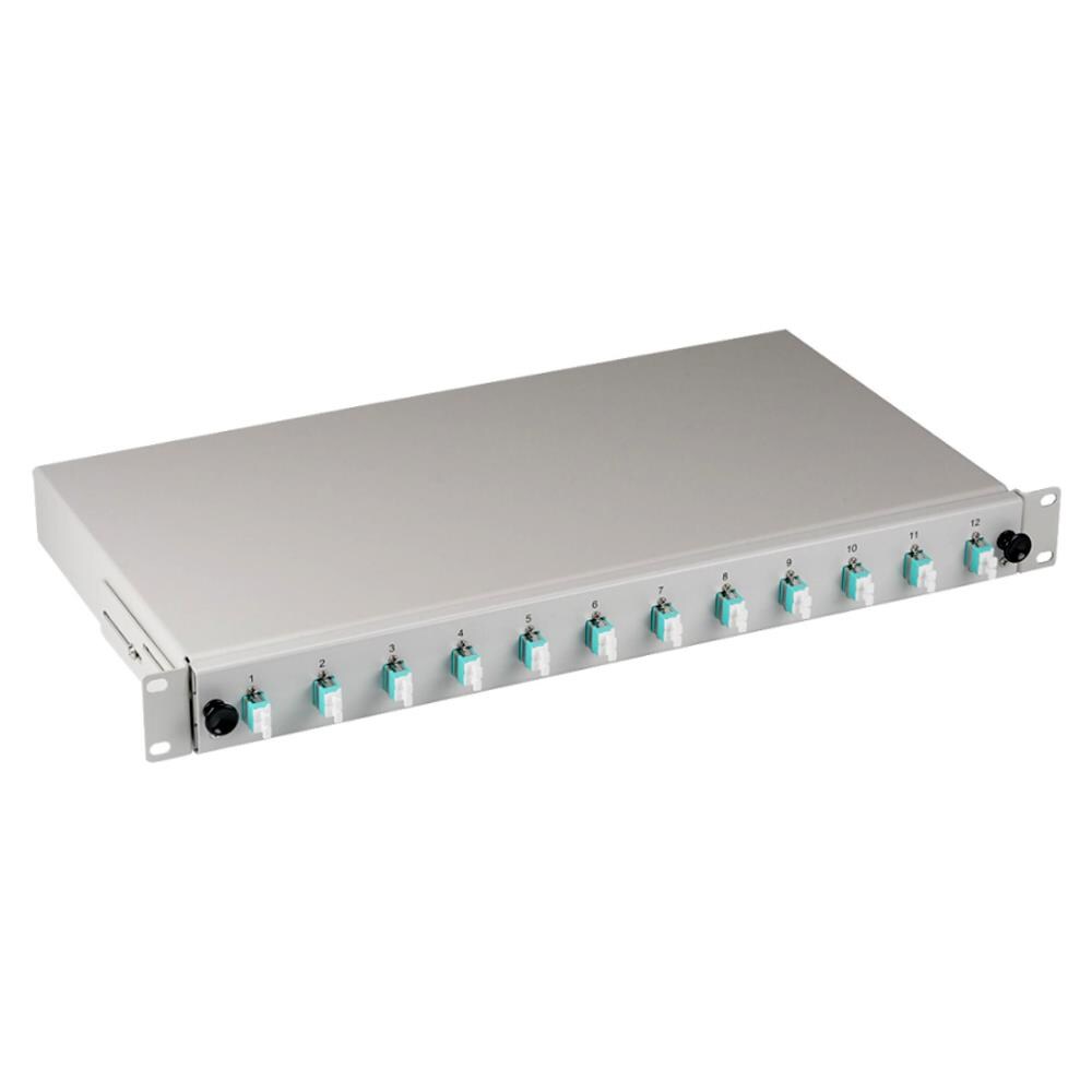 Cassetto Ottico 19'' Estendibile Con 12 Bussole E 24 Pigtails Lc Duplex Multimodale Om3 - Foto 1