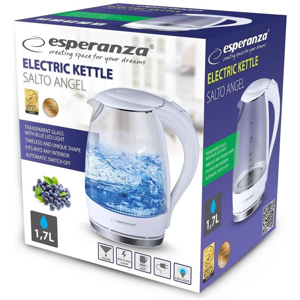 Ekk011w Bollitore Elettrico 1,7 L Bianco, Multicolore 2200 W - Foto 1