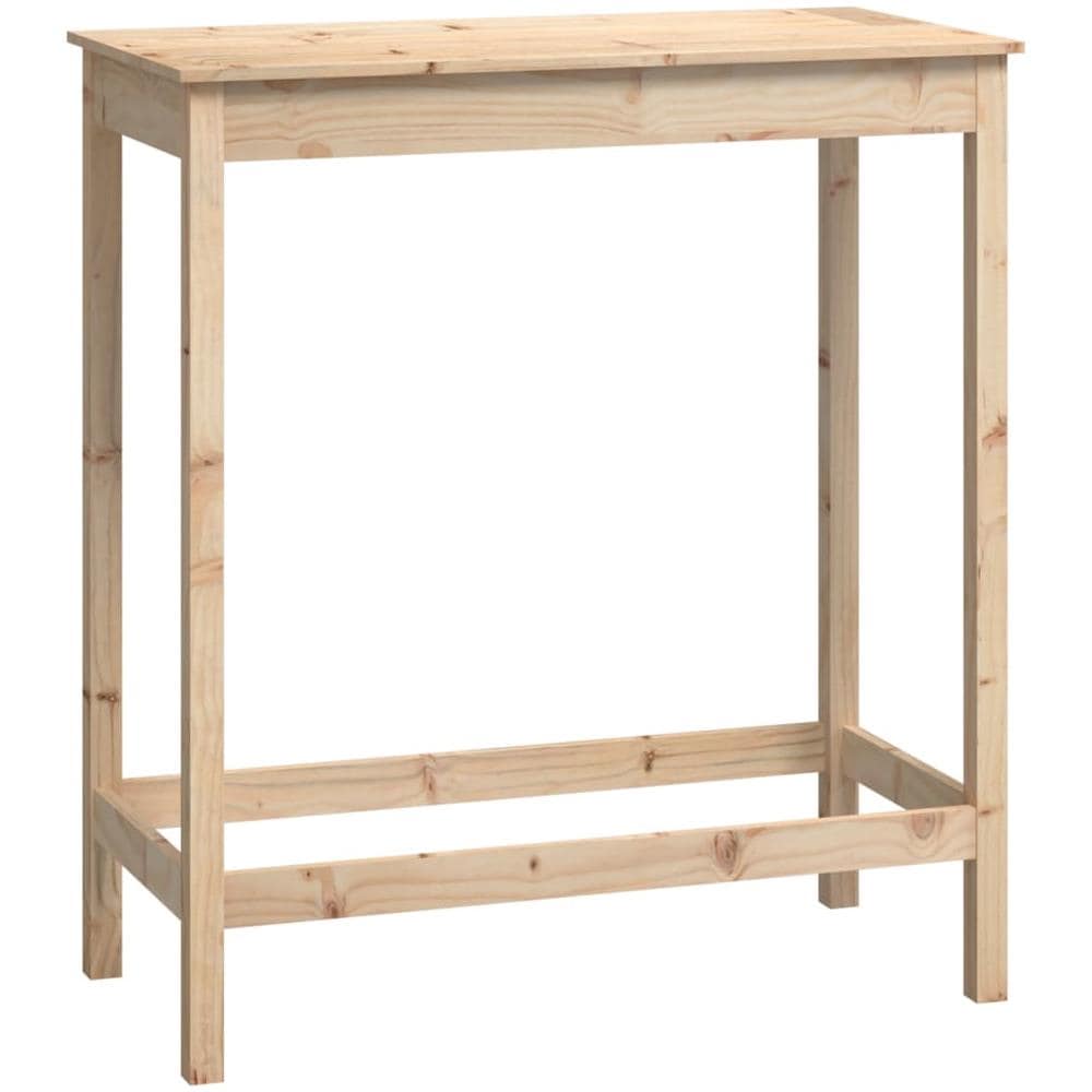 Tavolo Da Bar 100x50x110 Cm In Legno Massello Di Pino - Foto 2