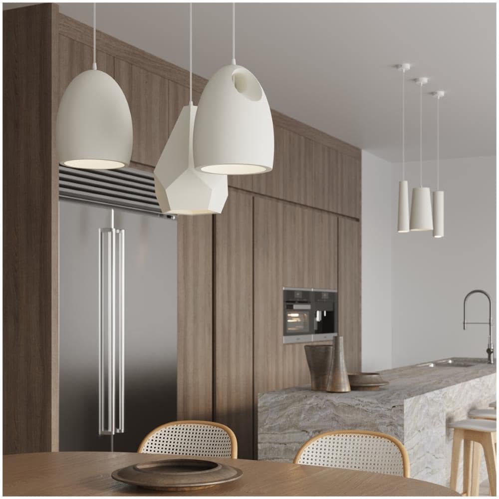 Sollux Lighting Lampada A Sospensione In Ceramica Electra Sl.0845 - Moderno Lampade A Sospensione Bianco 132x8x8 Cm - Foto 1