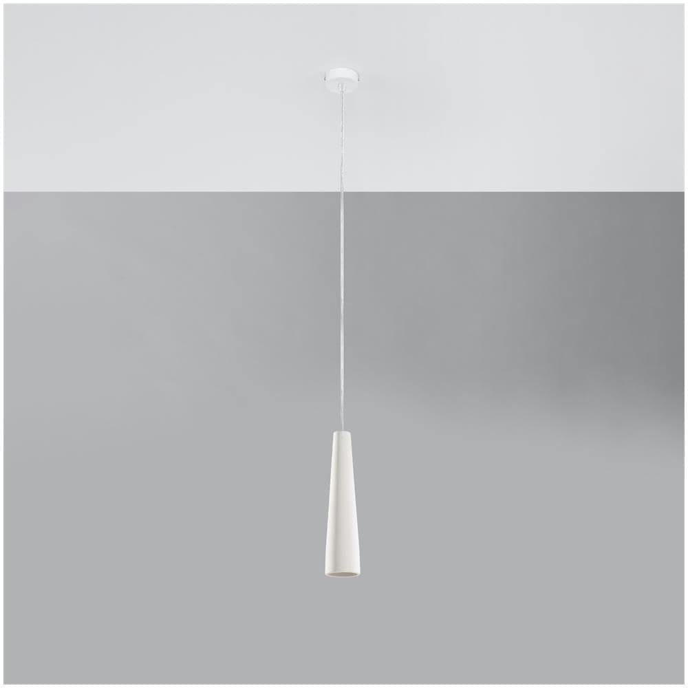 Sollux Lighting Lampada A Sospensione In Ceramica Electra Sl.0845 - Moderno Lampade A Sospensione Bianco 132x8x8 Cm - Foto 2