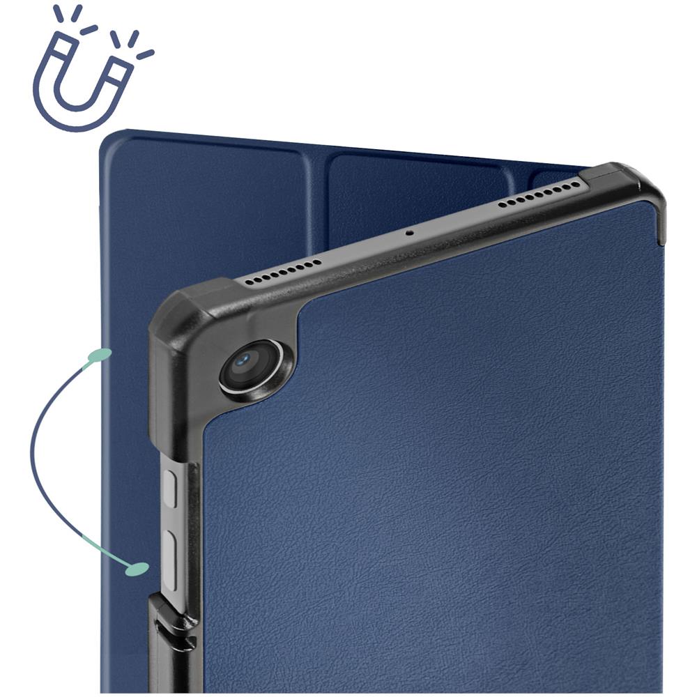 Custodia Per Samsung Tab A9 Plus Copertina Trifold Supporto E Digitazione Blu - Foto 5