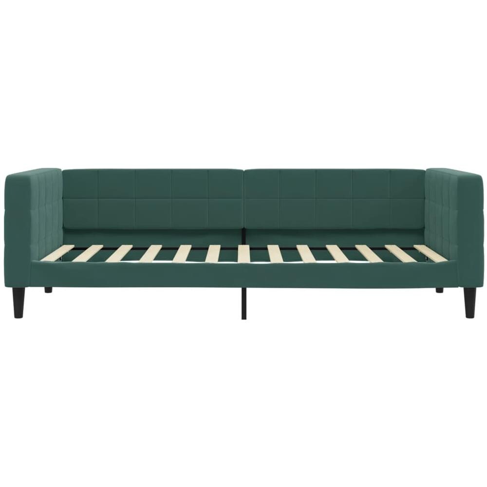 Letto Da Giorno Verde Scuro 100x200 Cm In Velluto - Foto 2