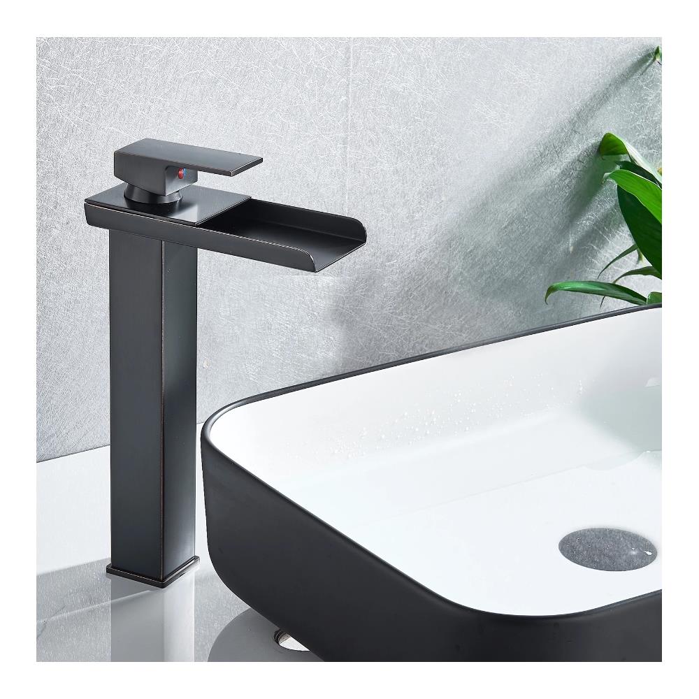 Rubinetto per lavabo da bagno, Blackswan, Cascada tipo M35, modello nero anticato, misura 31,5 cm - Foto 2
