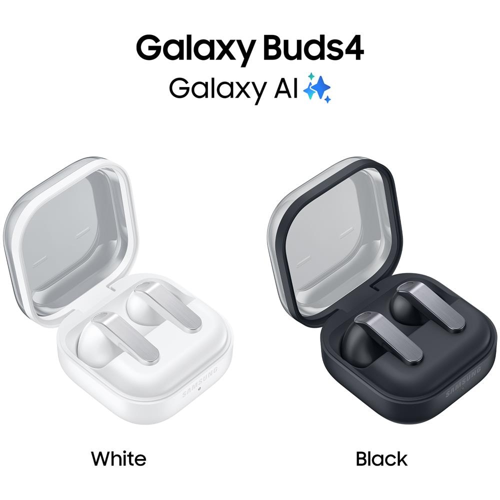 Galaxy Buds4, Black, Corpo in metallo, Altoparlante a 1 via, equalizzatore adattivo, Chiamate cristalline, Audio a 360°, ANC, Controllo adattivo del rumore Connessione senza interruzioni e One UI, Galaxy AI pronto ai comandi vocali - Foto 2