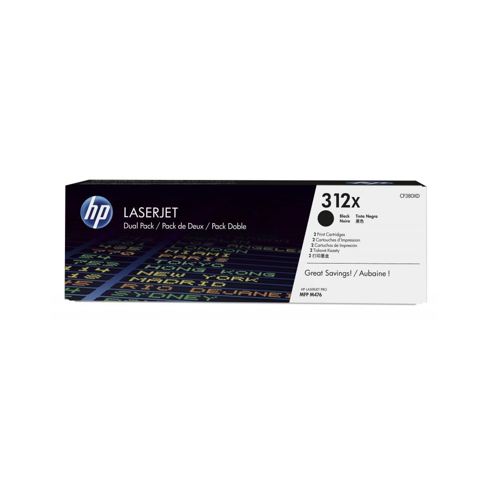CF380XD Toner Originale Nero per LaserJet M476 Capacità 4400 Pagine Confezione 2 pezzi - Foto 2