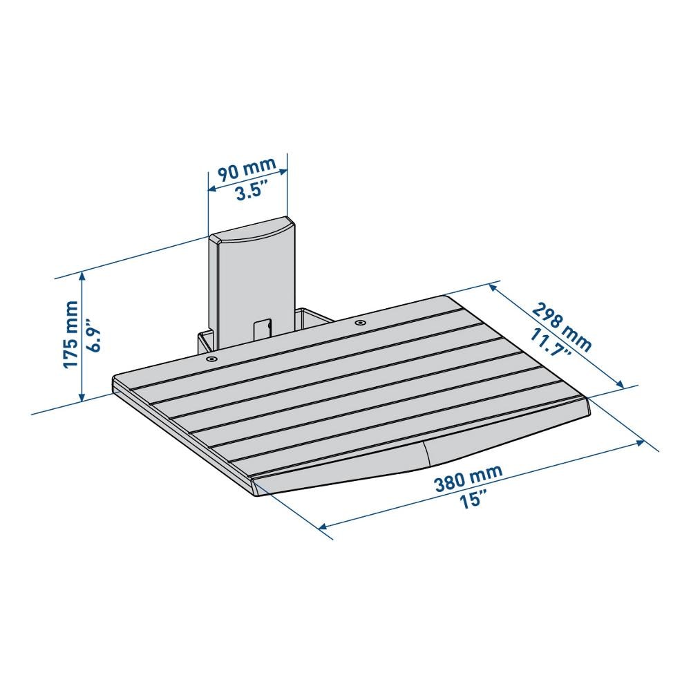 SLIMSTYLE AV SHELF Ripiano / Mensola Portata Max 12Kg colore Nero - Foto 2