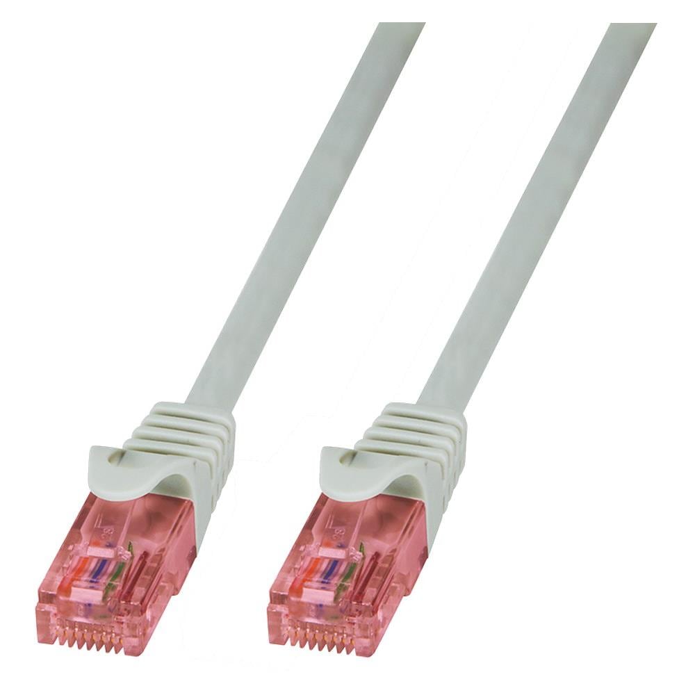 ICOC LU6-005 - Cavo di Rete Patch in Rame Cat. 6 Grigio U / UTP LSZH 0,5m - Foto 1