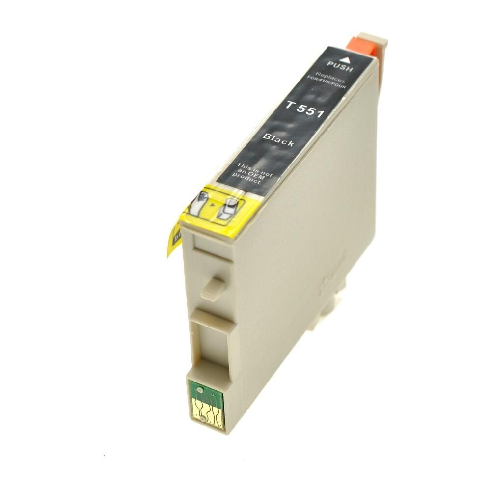 Cartuccia T0551 Nera Compatibile Per Epson Stylus Photo R240 Rx420 Rx520 Capacita 16ml - Foto 1