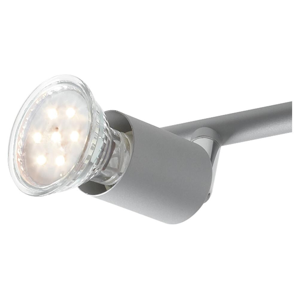 Faretti 2 Luci Spot Orintabili Metallo Silver Lampada Moderna Led 6 Watt Gu10 Luce Naturale Spot-cooper-2 - Foto 2