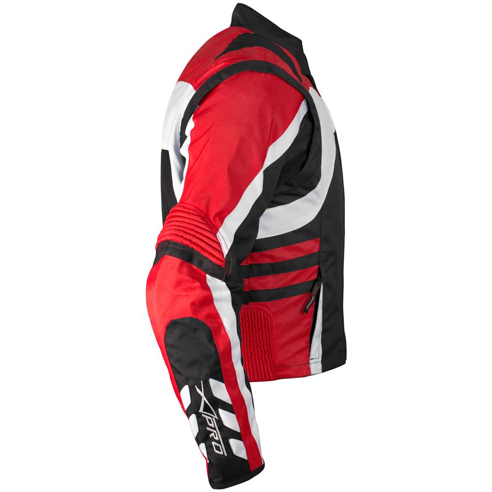 Giacca Moto Tessuto Cordura Manica Staccabile Racing Sport Touring Rosso Xl - Foto 5
