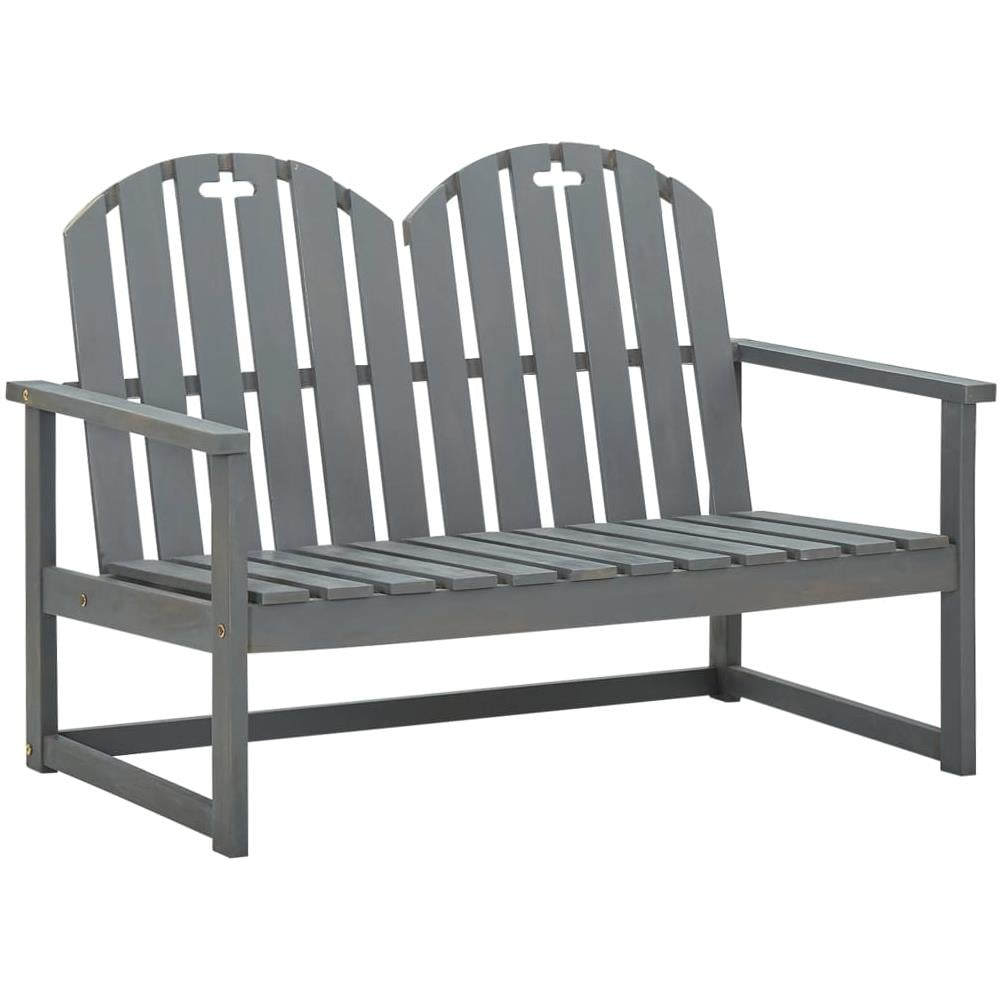 Panchina da Giardino Grigia 110 cm in Legno Massello d'Acacia CFW68482