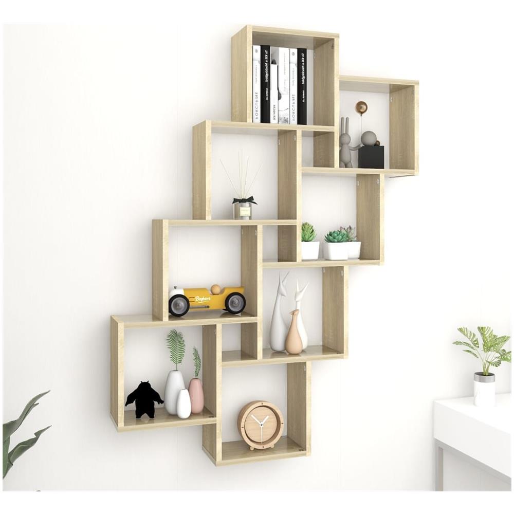 Mensola Parete Cubo Rovere Sonoma 90x15x119cm Legno Multistrato - Foto 1