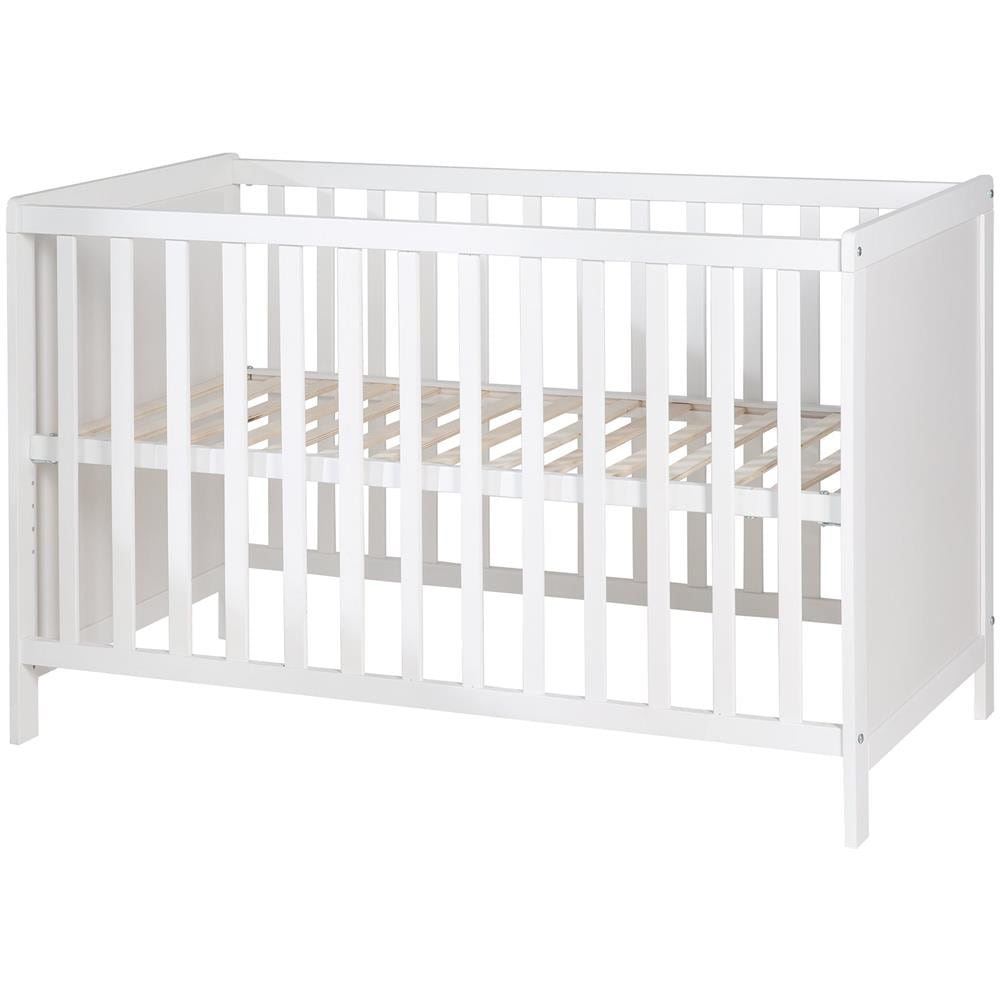 Letto Fianco Letto Universale, 60 X 120 Cm, Bianco, Regolabile In Altezza, 5 Pioli, Incl. Rete A Doghe - Foto 1