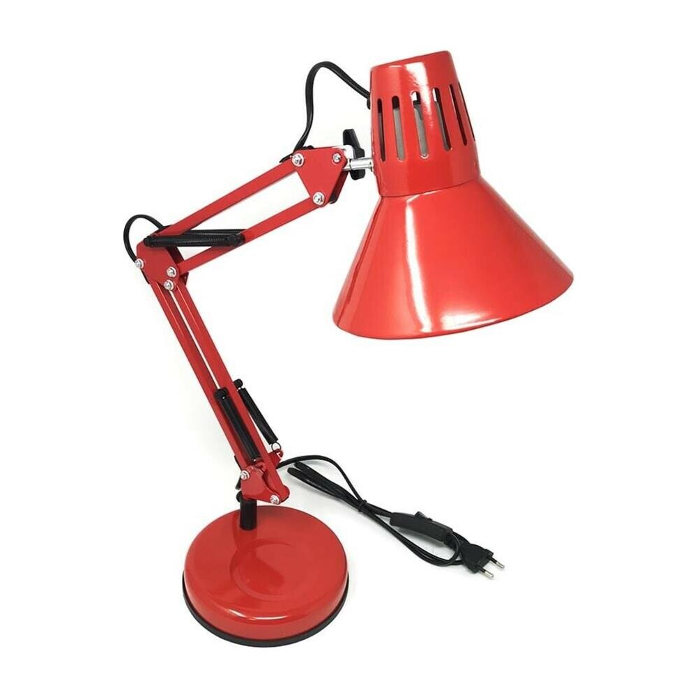 Lume Braccio Snodabile Lampada Da Tavolo Scrivania Lumetto Con Morsetto Rosso - Foto 1