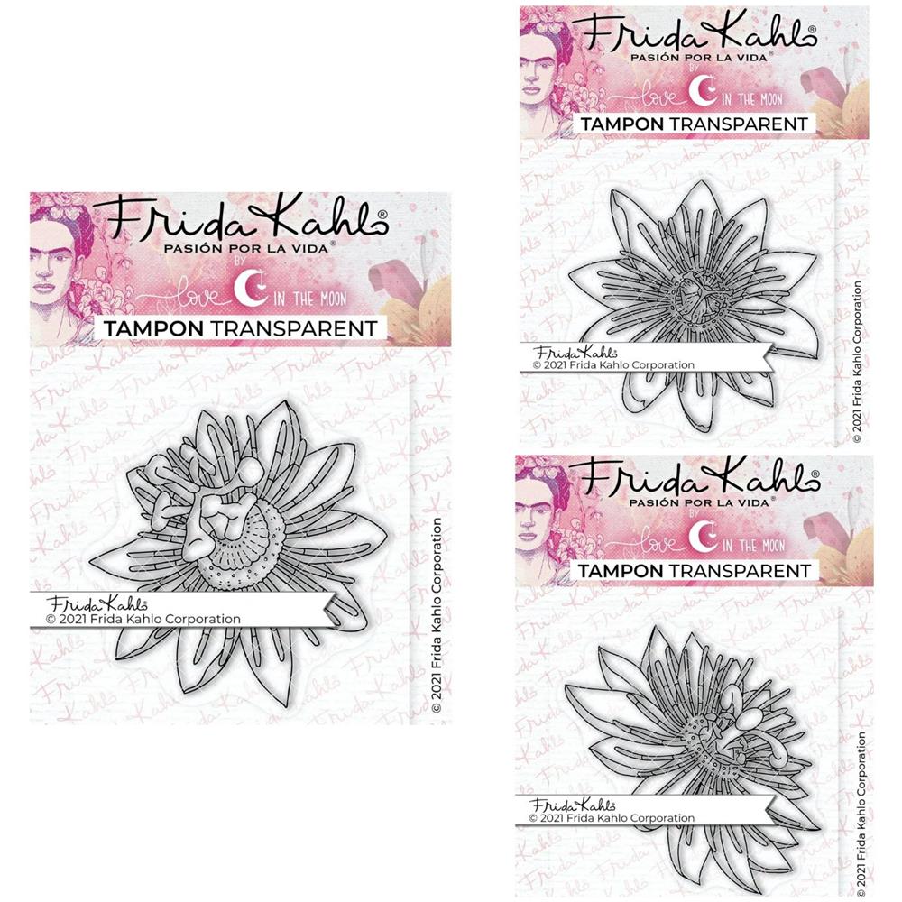 3 Francobolli Trasparenti - Passion Flowers - 9,5 X 6,5 Cm - Foto 1