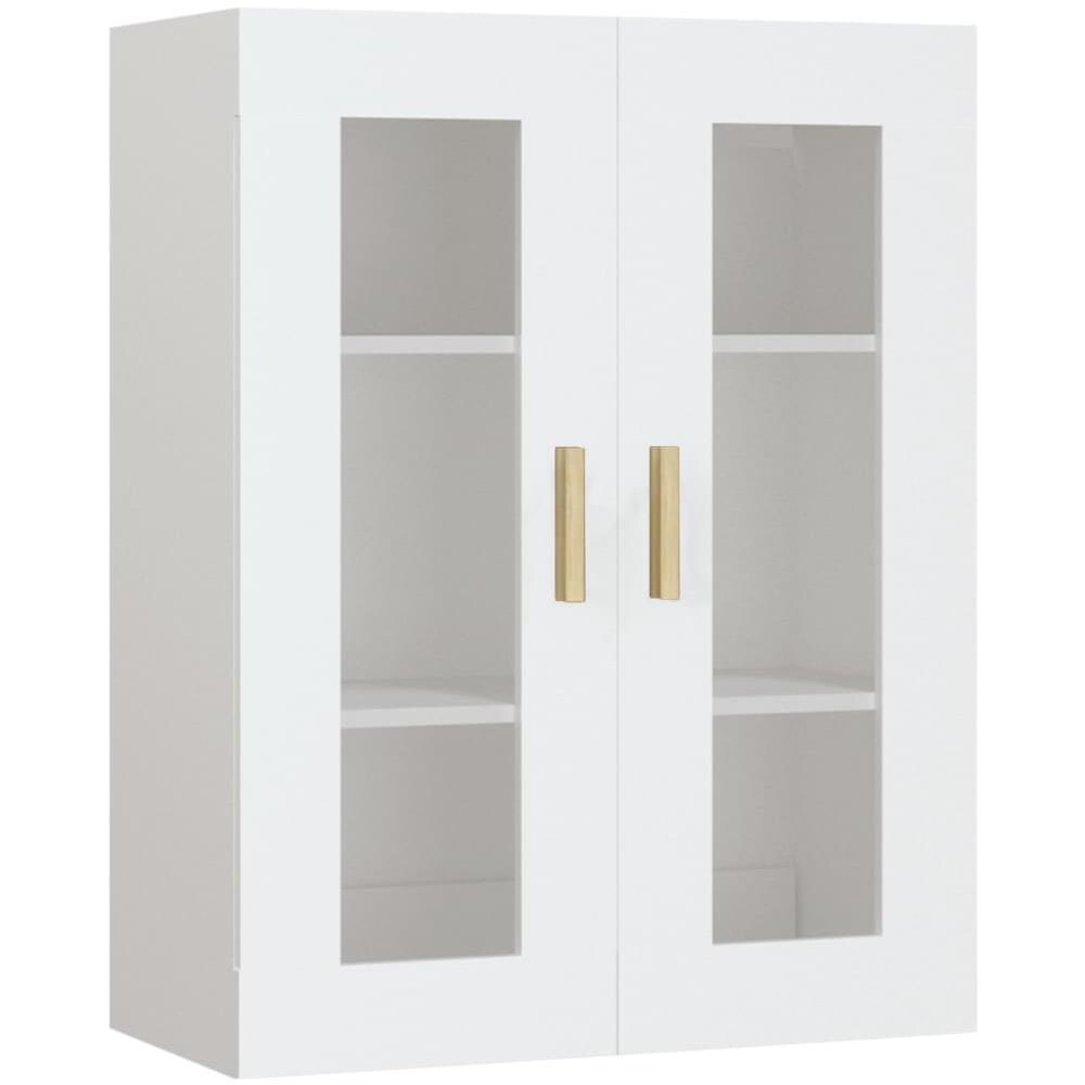 Armadietto Pensile A Parete Bianco 69,5x34x90 Cm - Foto 2