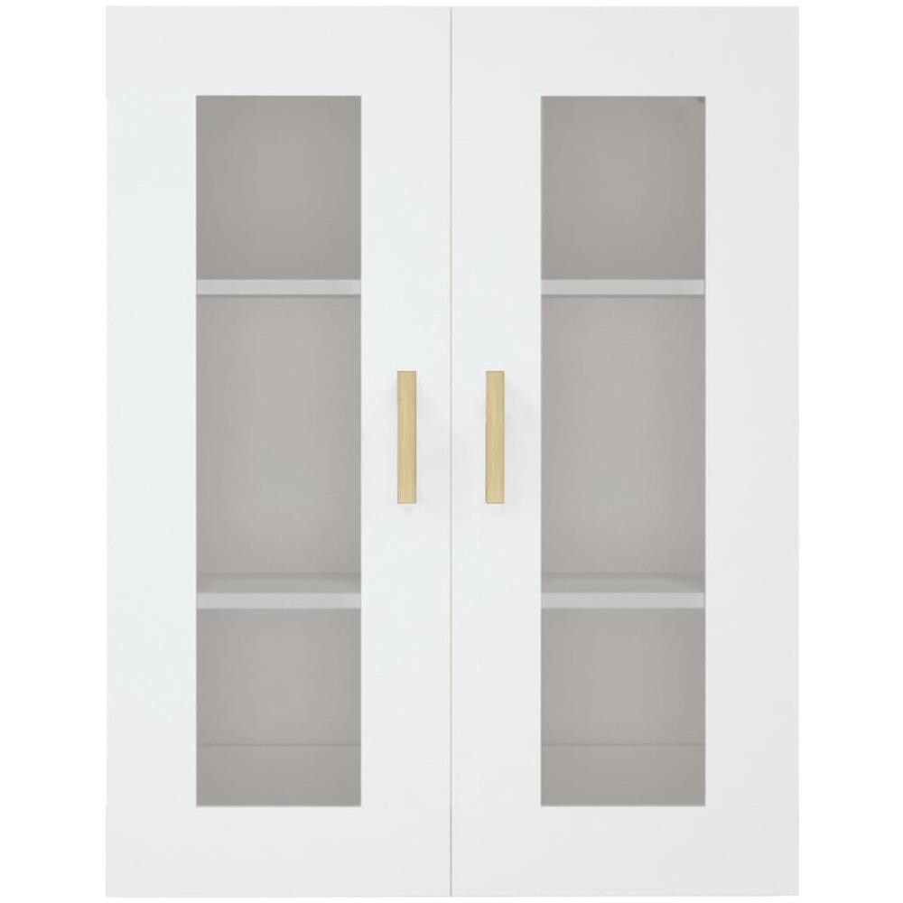 Armadietto Pensile A Parete Bianco 69,5x34x90 Cm - Foto 3