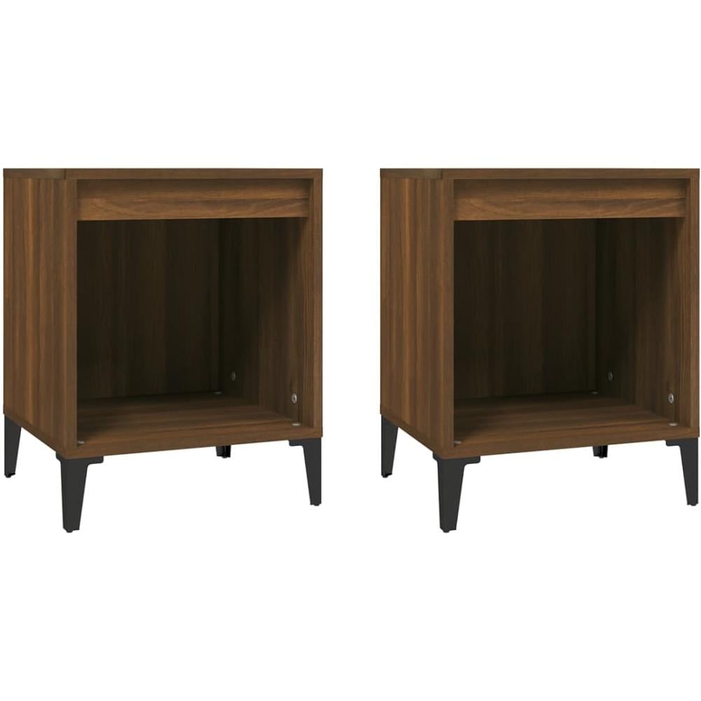 Comodini 2 Pz Rovere Marrone 40x35x50 Cm - Foto 2