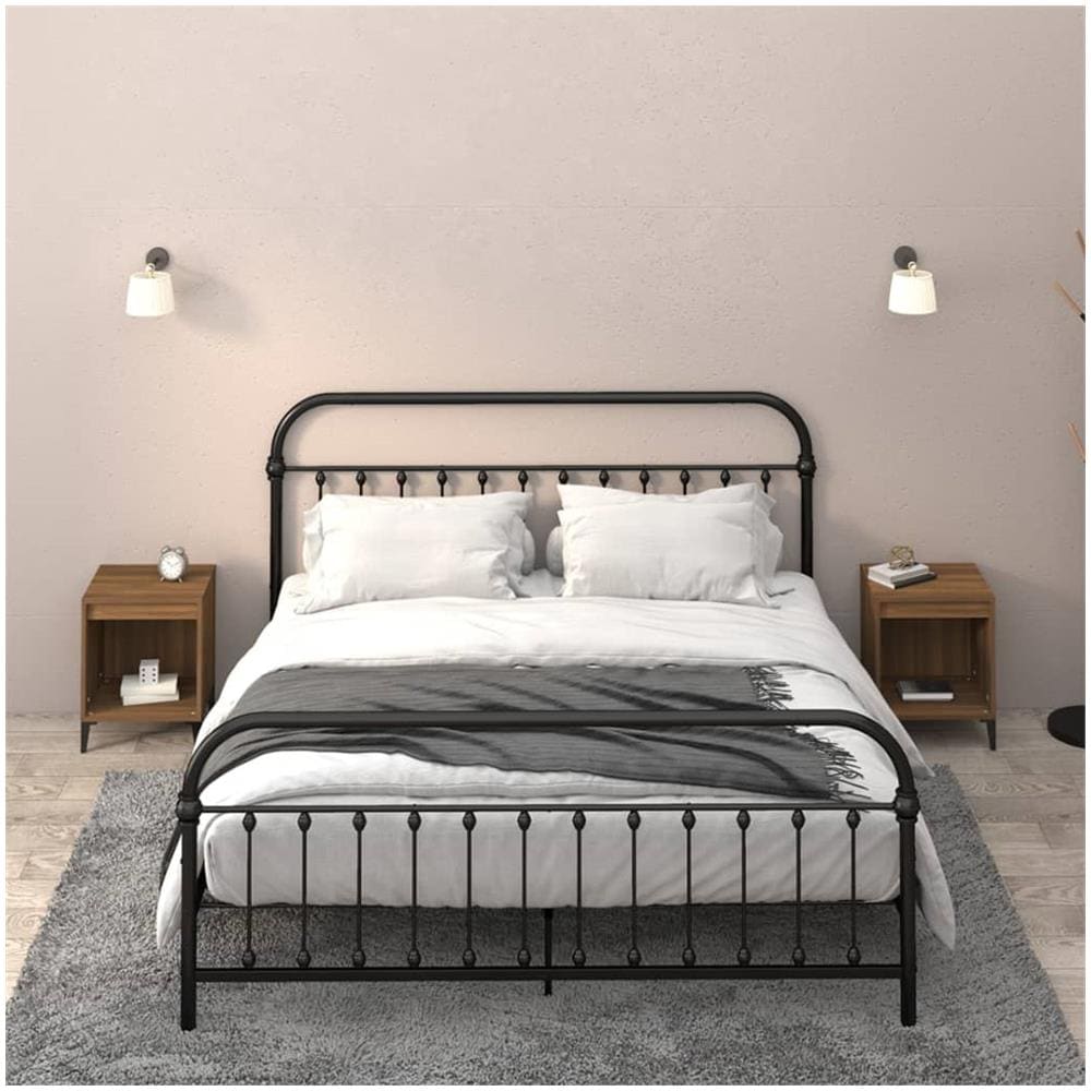 Comodini 2 Pz Rovere Marrone 40x35x50 Cm - Foto 1