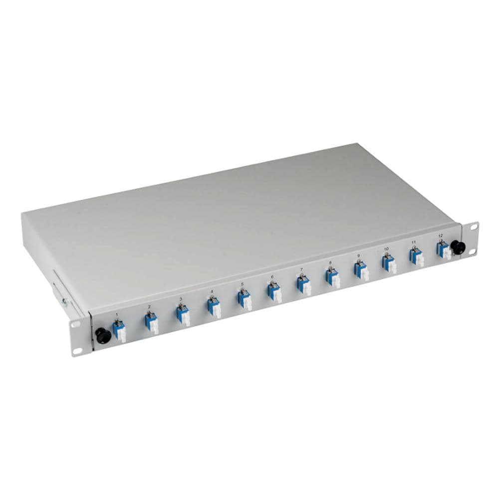 Cassetto Ottico 19'' Estendibile Con 12 Bussole E 24 Pigtails Lc Duplex Monomodale Os2 - Foto 1