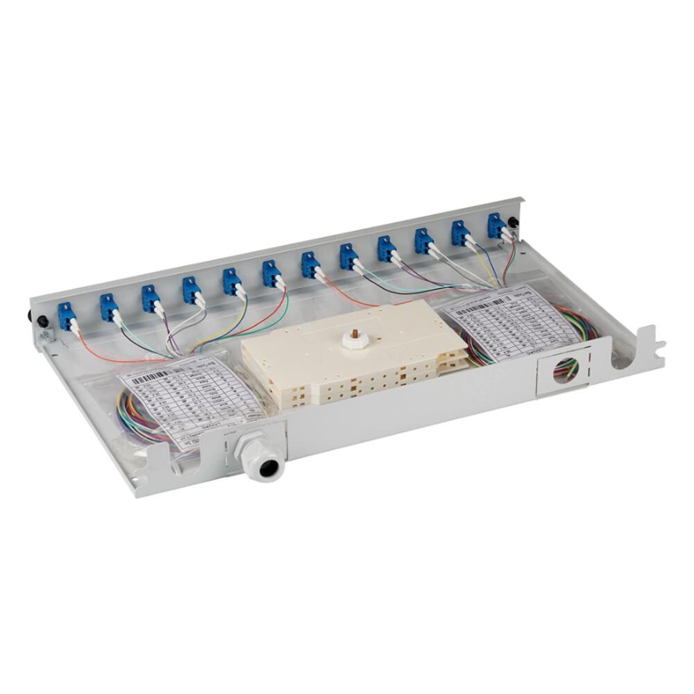 Cassetto Ottico 19'' Estendibile Con 12 Bussole E 24 Pigtails Lc Duplex Monomodale Os2 - Foto 2