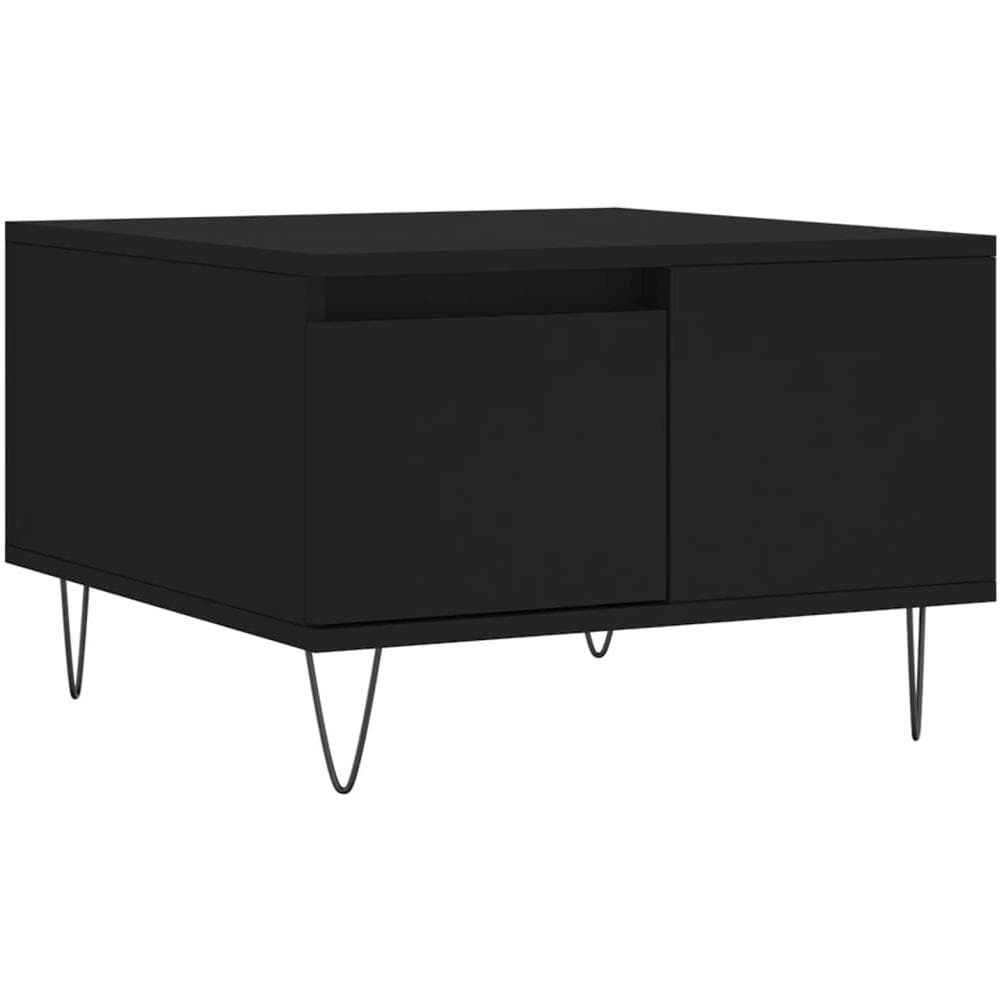 Tavolino Da Salotto Nero 55x55x36,5 Cm In Legno Multistrato - Foto 2