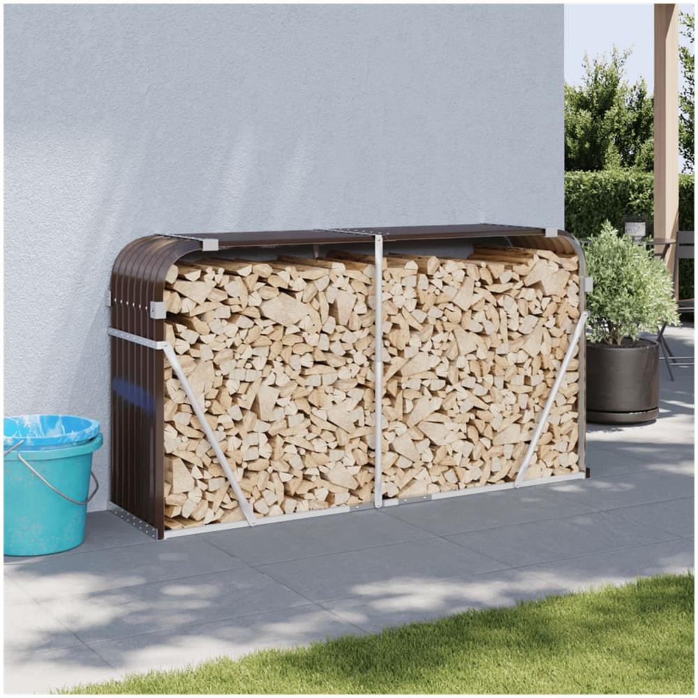 Portaceppi Marrone 180x45x100 Cm In Acciaio Zincato - Foto 1