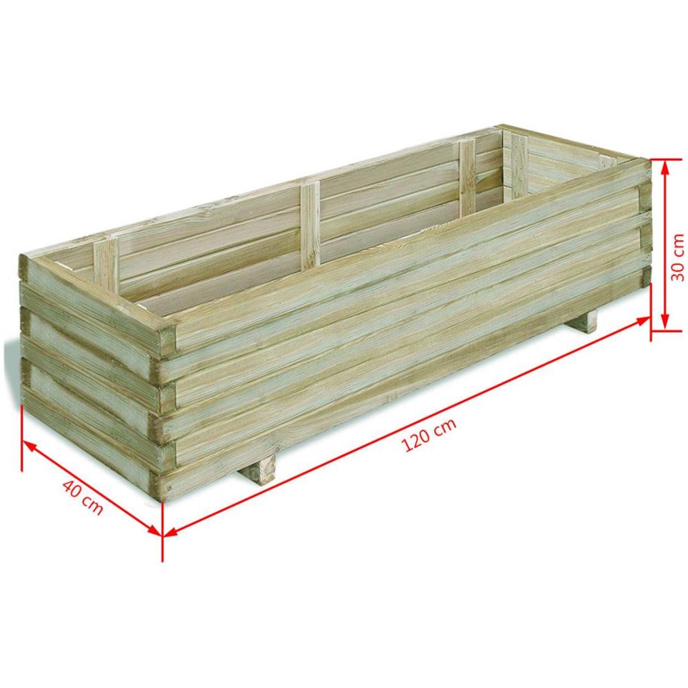 Fioriere Piantatore Rettangolare In Legno 120 X 40 30 Cm - Foto 3