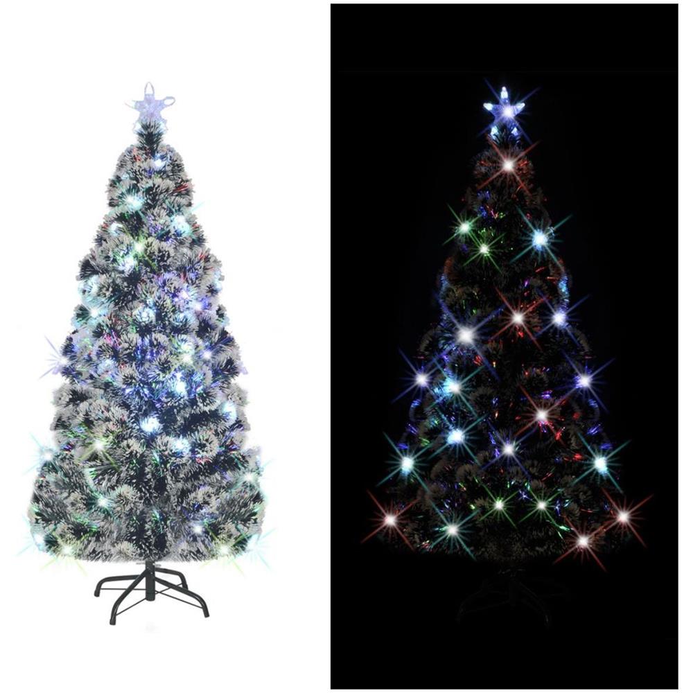 Albero di Natale Preilluminato con Supporto 150 cm Fibra Ottica - Foto 1