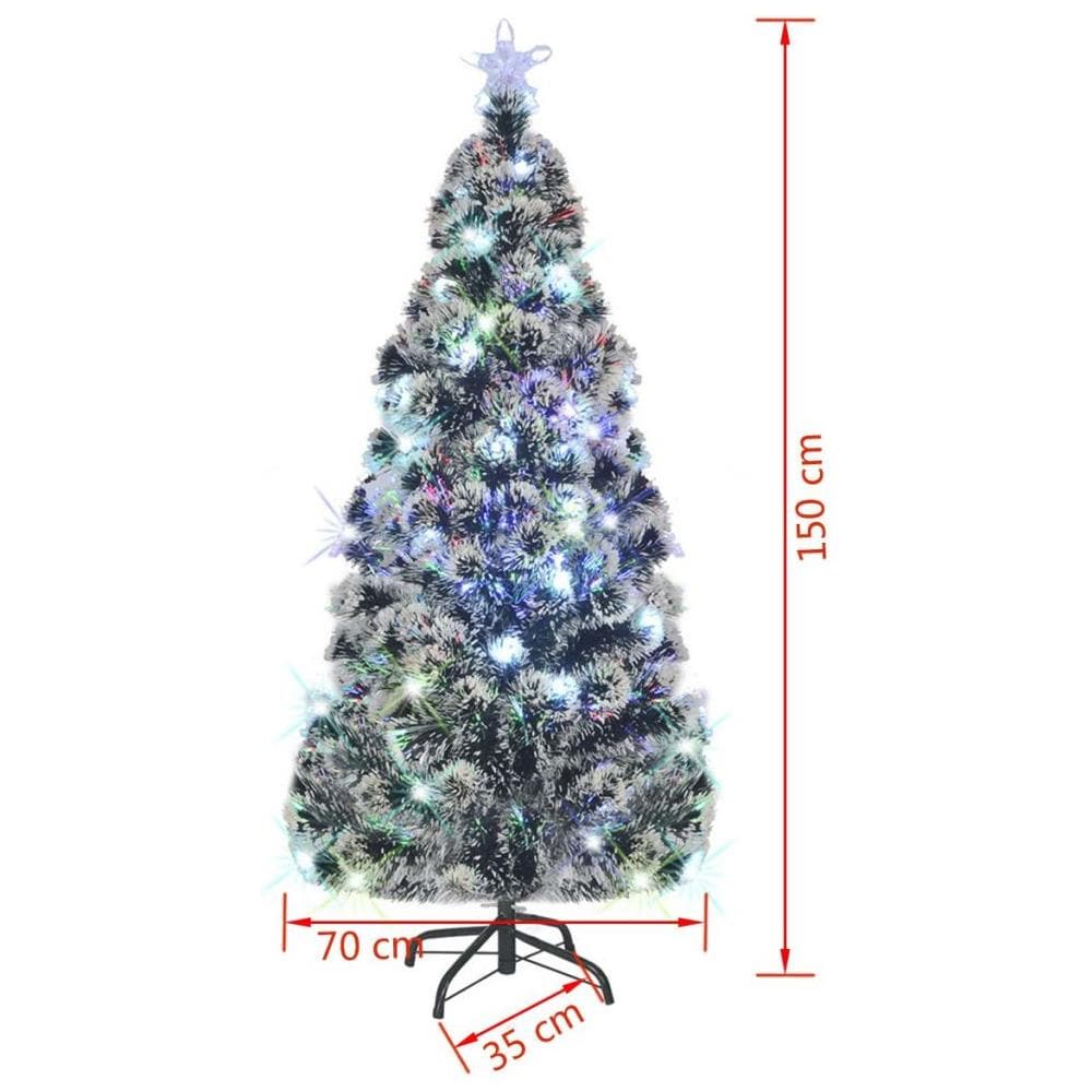 Albero di Natale Preilluminato con Supporto 150 cm Fibra Ottica - Foto 13