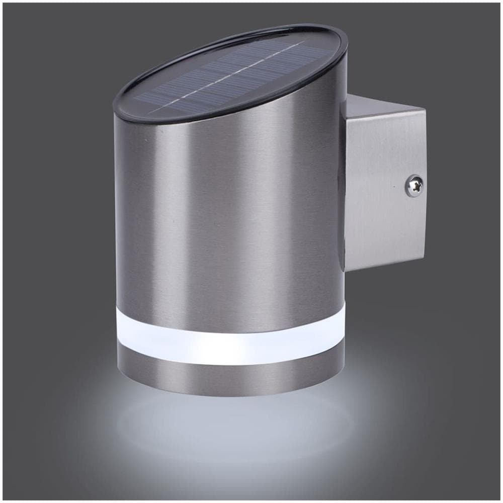 Lampada A Parete Solare Con Sensore 0,5w Argento Gws-002-ds - Foto 2