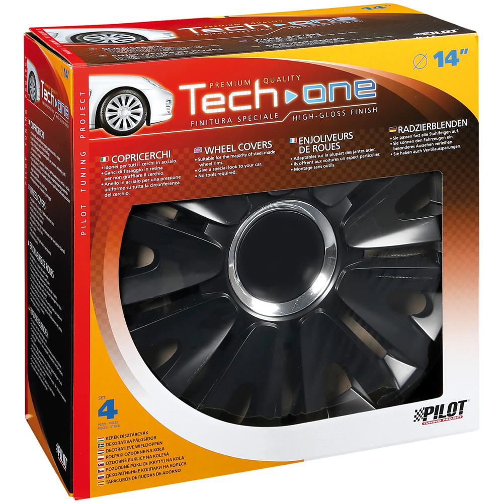 Copricerchi Auto Universali 14 Pollici Tech-one Royal Black 31551 - Foto 7