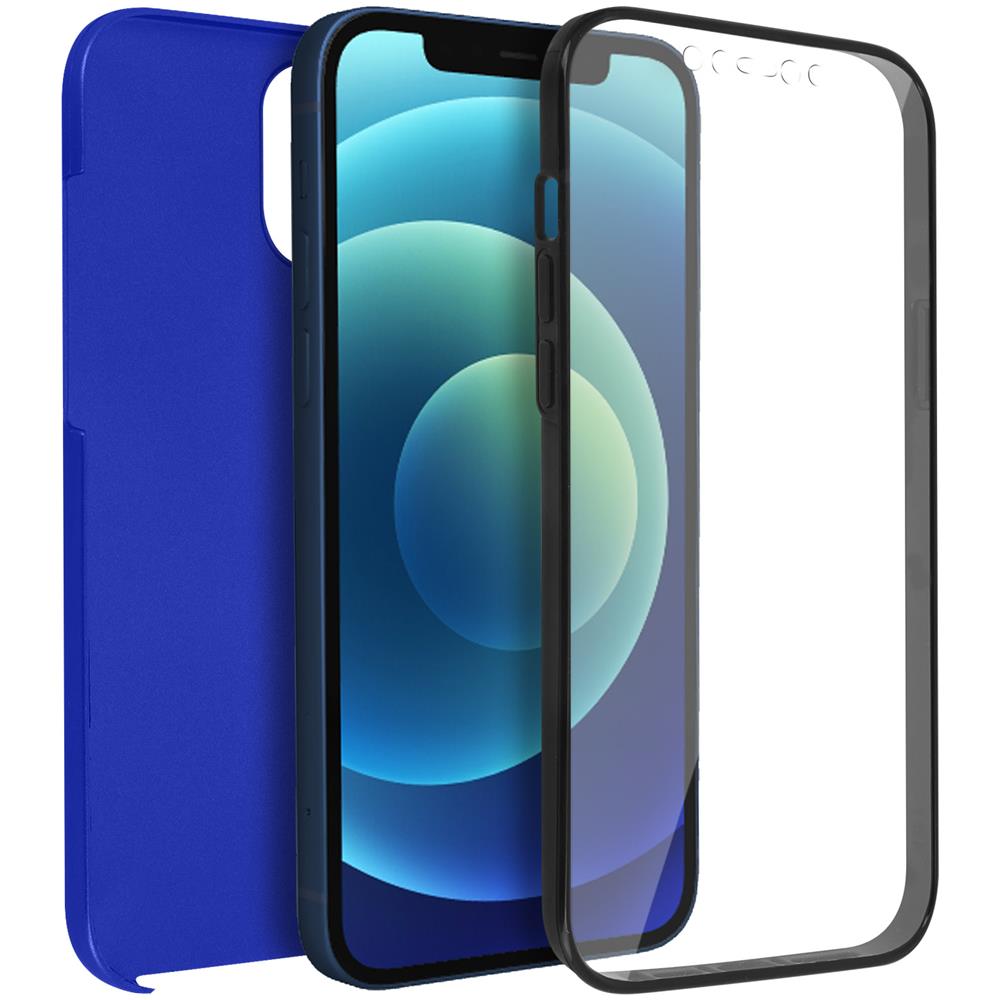 Cover Iphone 12 / 12 Pro Silicone Fronte Retro Ricopre Lo Schermo Blu - Foto 1