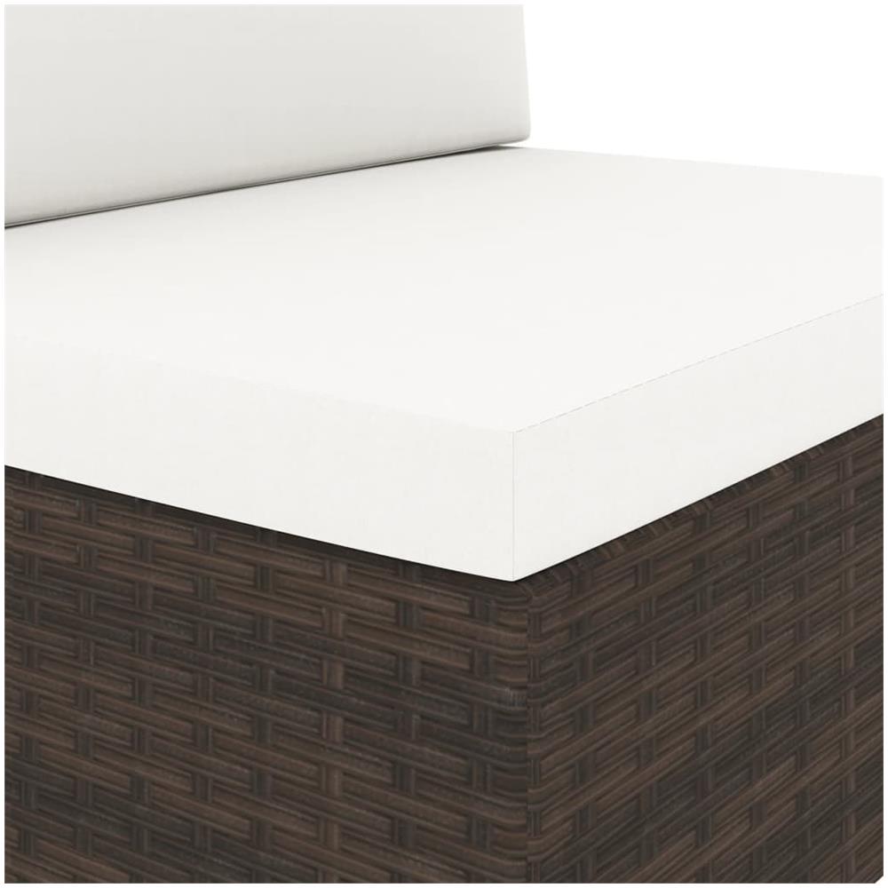 Set Divani Da Giardino 2 Pz In Polyrattan Marrone - Foto 8