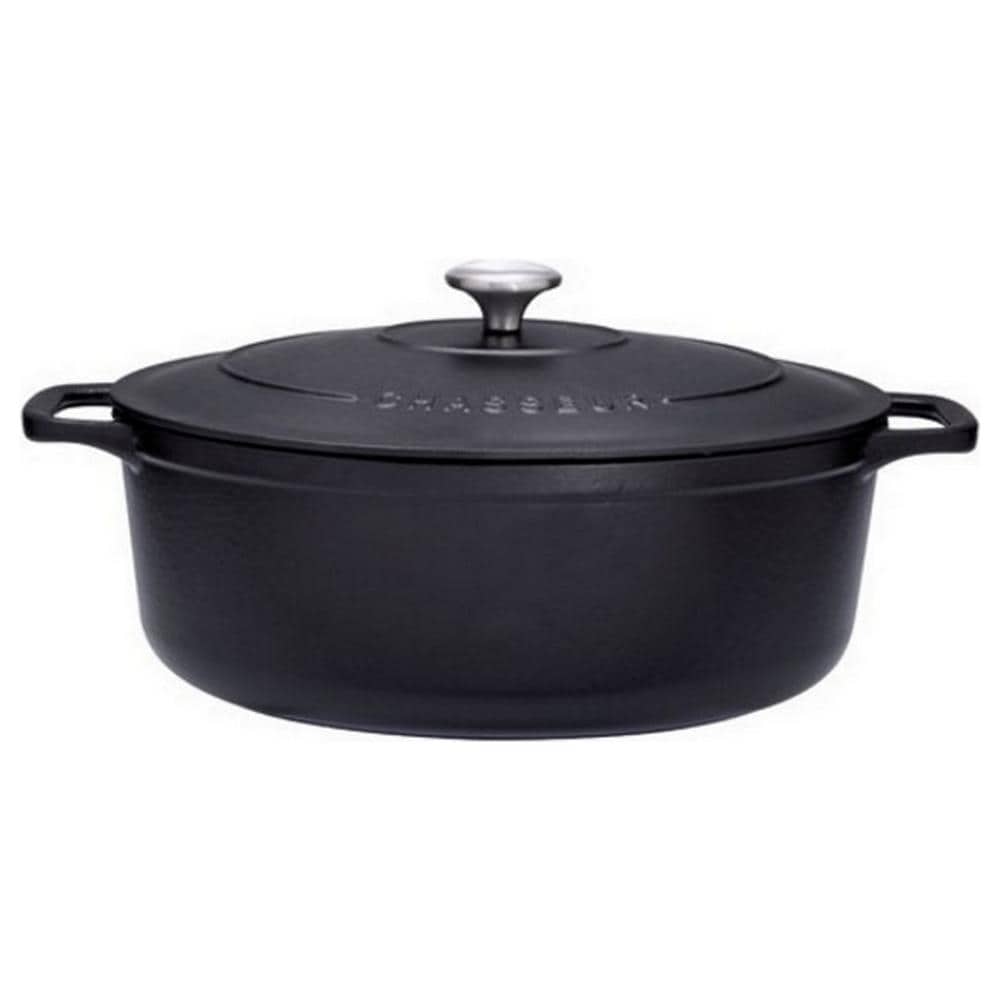 casseruola 29cm ovale nero opaco, ghisa 5,0l - Foto 1