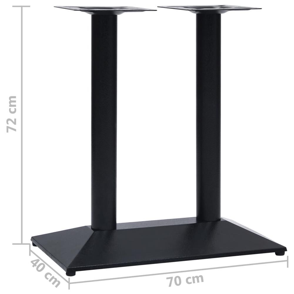 Gamba Per Tavolino Da Bar Nero 70x40x72 Cm In Ghisa - Foto 7