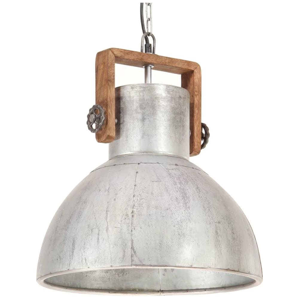 Lampada A Sospensione Industriale 25 W Argento Rotonda 40cm E27 - Foto 2