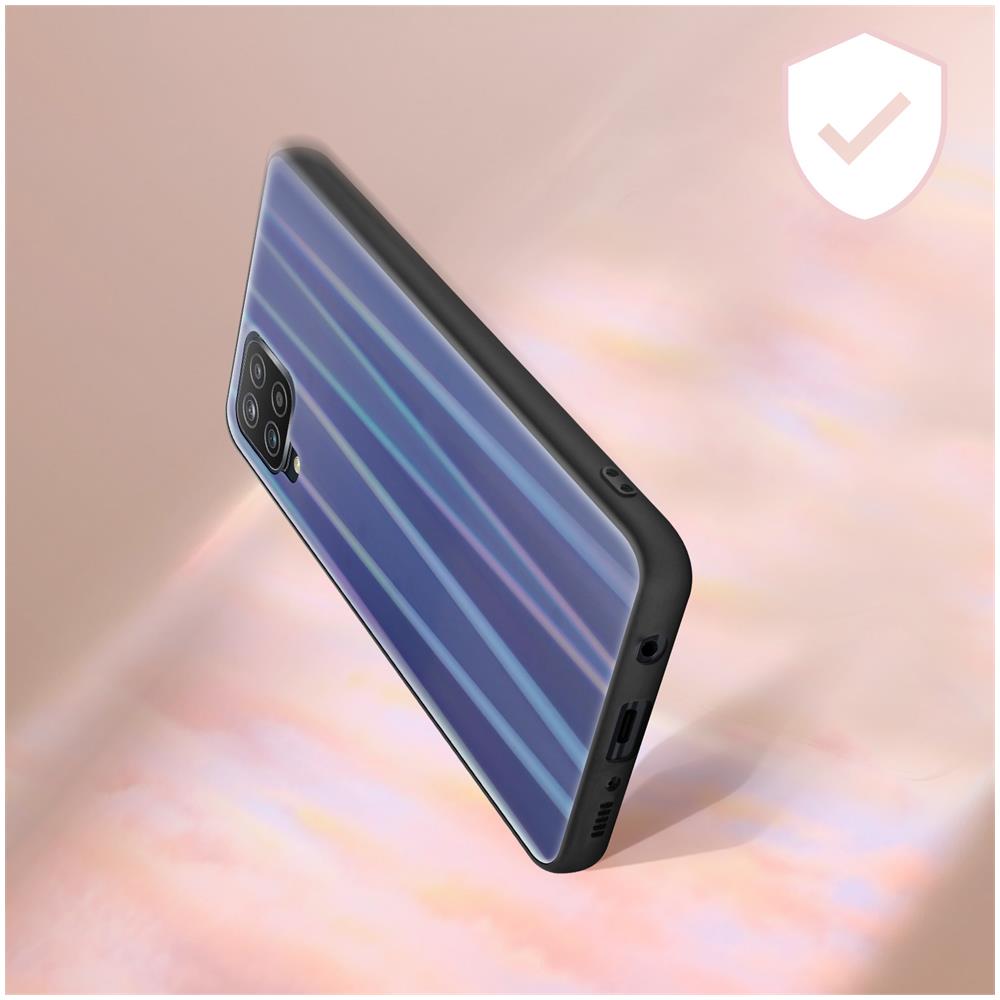 Cover Samsung A42 Bi-materiale Olografica Brillante Sottile Leggera Blu Notte - Foto 2