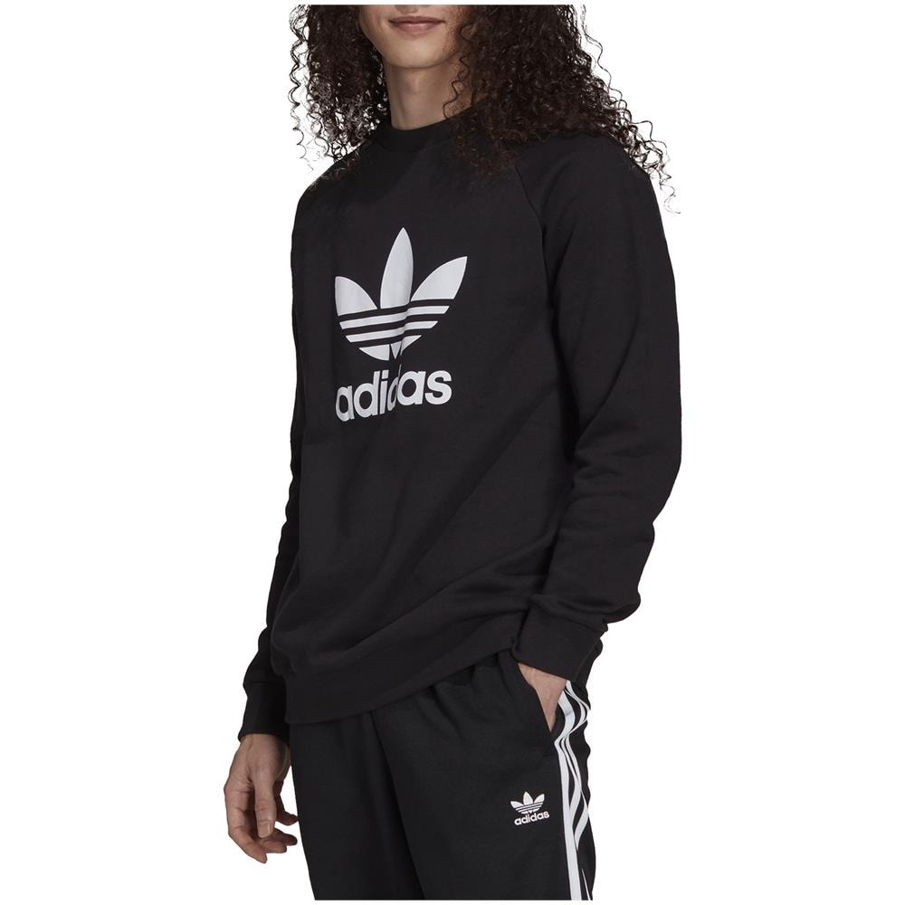 felpa converse trefoil nera