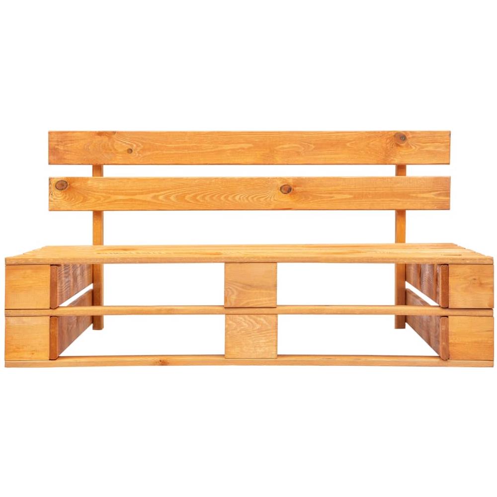 Divano Centrale Giardino a Pallet Marrone Miele Pino Impregnato - Foto 2