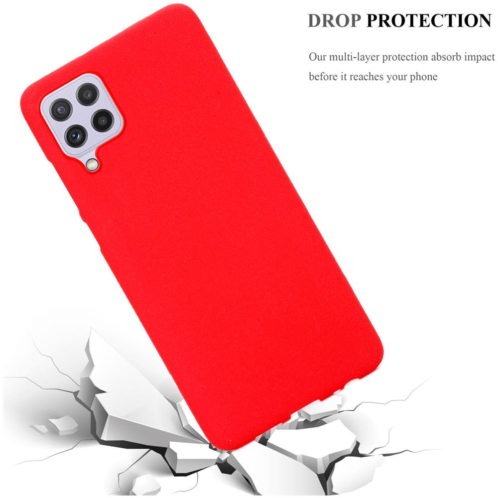 Custodia Compatibile Con Samsung Galaxy A22 4g / M22 / M32 4g In Frost Rosso - Coperchio Protettivo In Silicone Tpu Flessibile - Foto 7