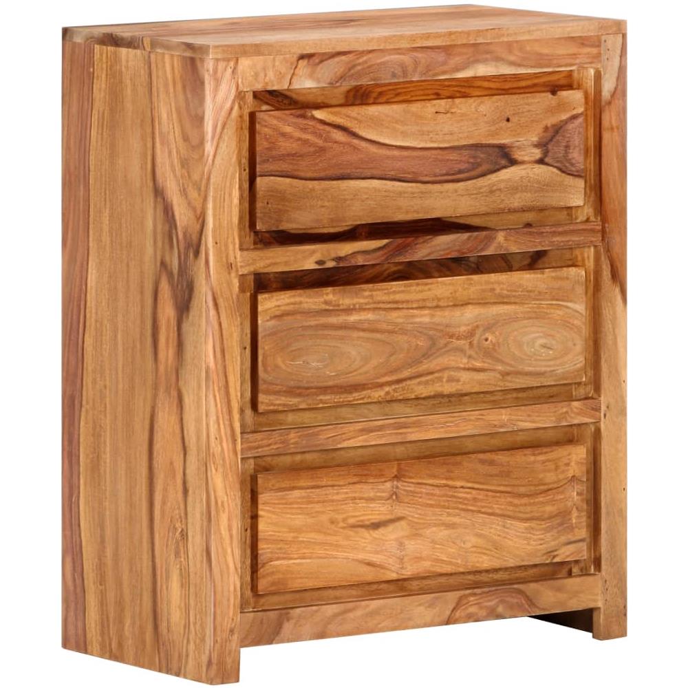 Cassettiera 60x33x75 Cm In Legno Massello Di Acacia - Foto 10