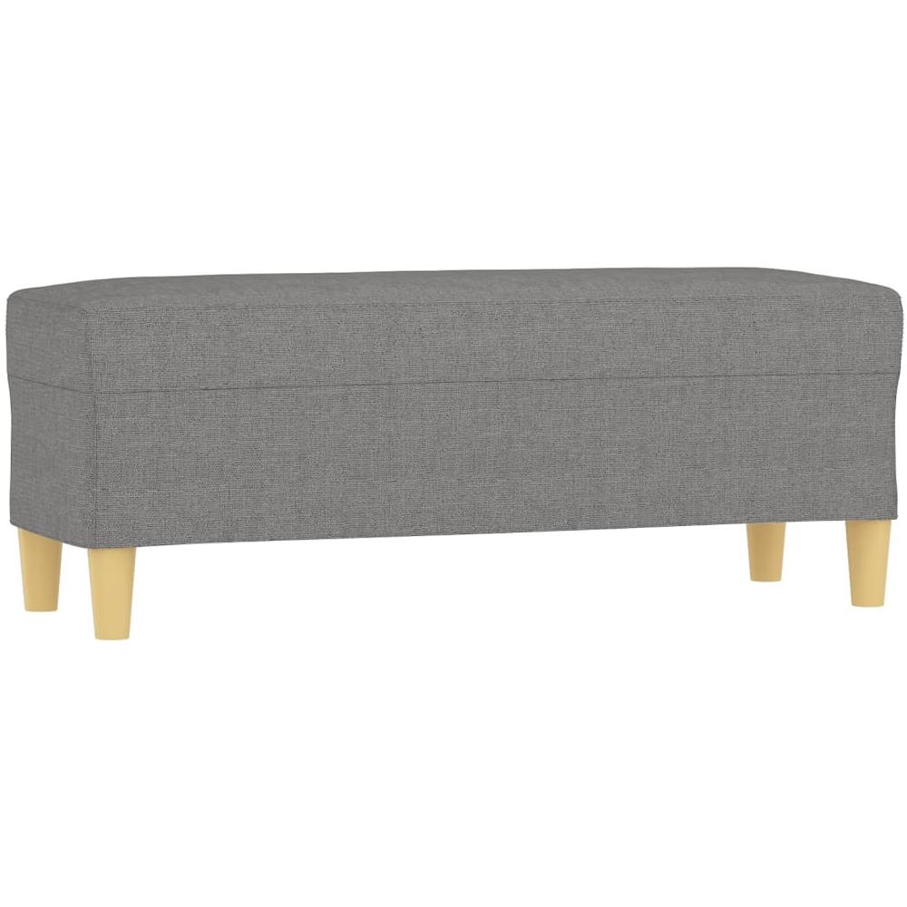 Panca Grigio Scuro 100x35x41 Cm In Tessuto - Foto 2